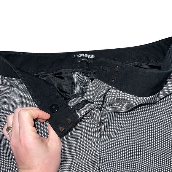 EXPRESS Columnist Black & White Dress Pants Size 0R - Picture 5 of 9